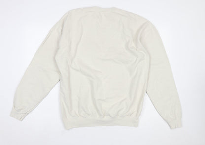 Womens UK Size M Topshop Beige Pullover Sweatshirt