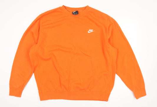 Womens UK Size XL Nike Orange Pullover Sweatshirt