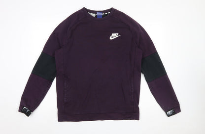 Mens UK Size M Nike Purple Pullover Sweatshirt