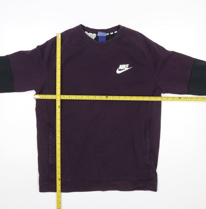 Mens UK Size M Nike Purple Pullover Sweatshirt
