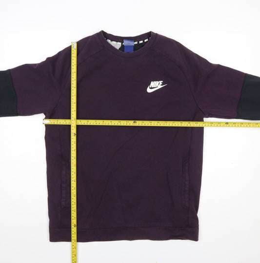 Mens UK Size M Nike Purple Pullover Sweatshirt
