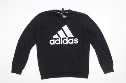 Mens UK Size M adidas Black Pullover Sweatshirt