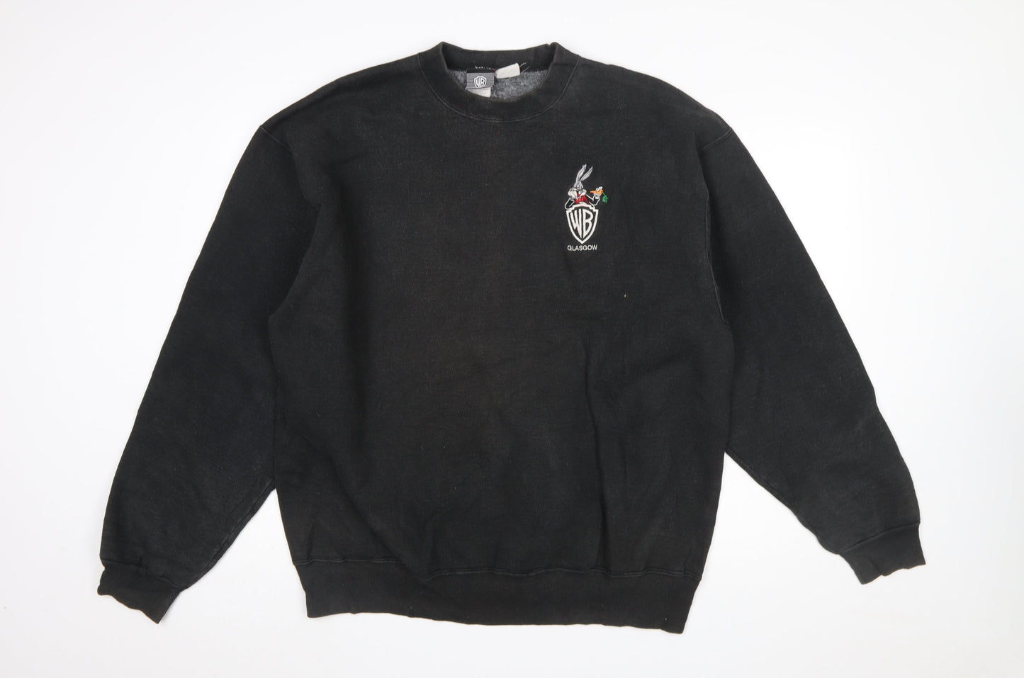 Mens UK Size XL Warner Bros Black Pullover Sweatshirt