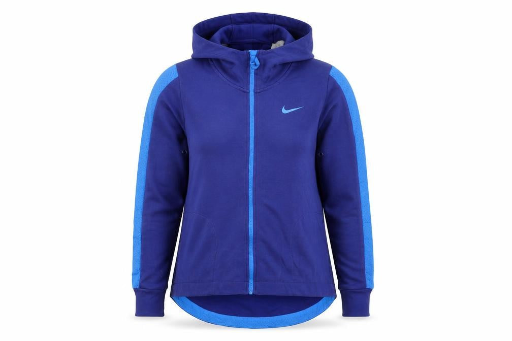 Womens UK Size M Nike Blue Full Zip Hoodie