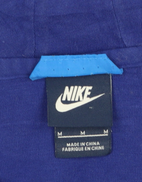 Womens UK Size M Nike Blue Full Zip Hoodie