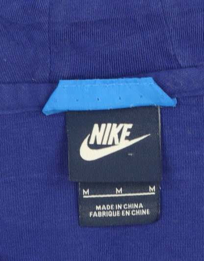 Womens UK Size M Nike Blue Full Zip Hoodie