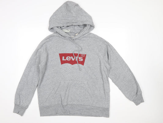 Mens UK Size M Levi's Grey Pullover Hoodie