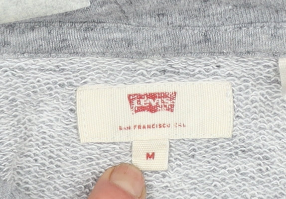 Mens UK Size M Levi's Grey Pullover Hoodie