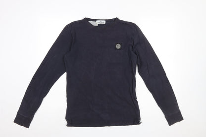 Boys UK Size 14 Years Stone Island Black Basic T-Shirt