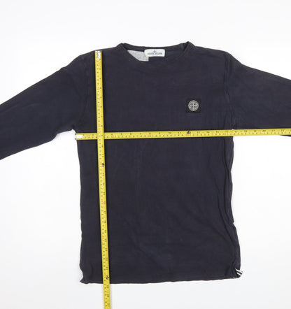 Boys UK Size 14 Years Stone Island Black Basic T-Shirt