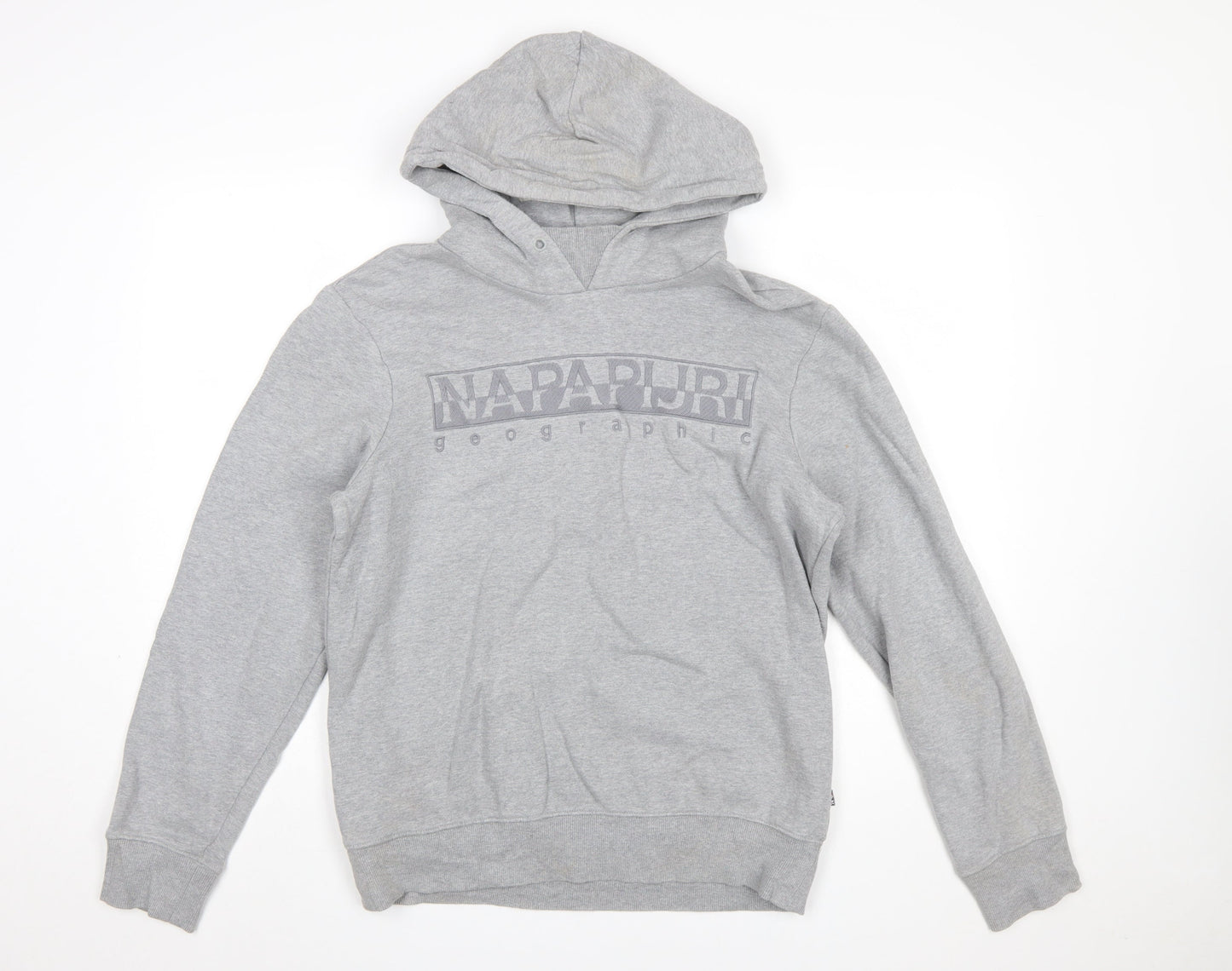 Mens UK Size M Napapijri Grey Pullover Hoodie