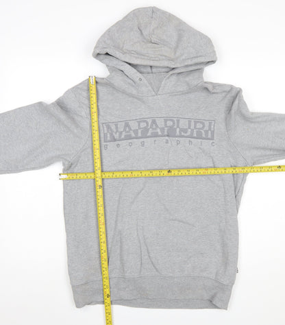 Mens UK Size M Napapijri Grey Pullover Hoodie