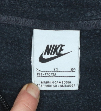Boys UK Size XL Nike Black Full Zip Hoodie