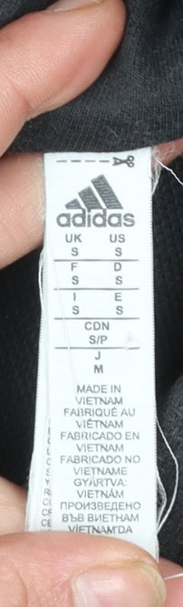 Mens UK Size S adidas Black Full Zip Hoodie