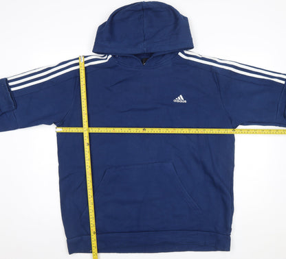 Mens UK Size L adidas Blue Pullover Hoodie