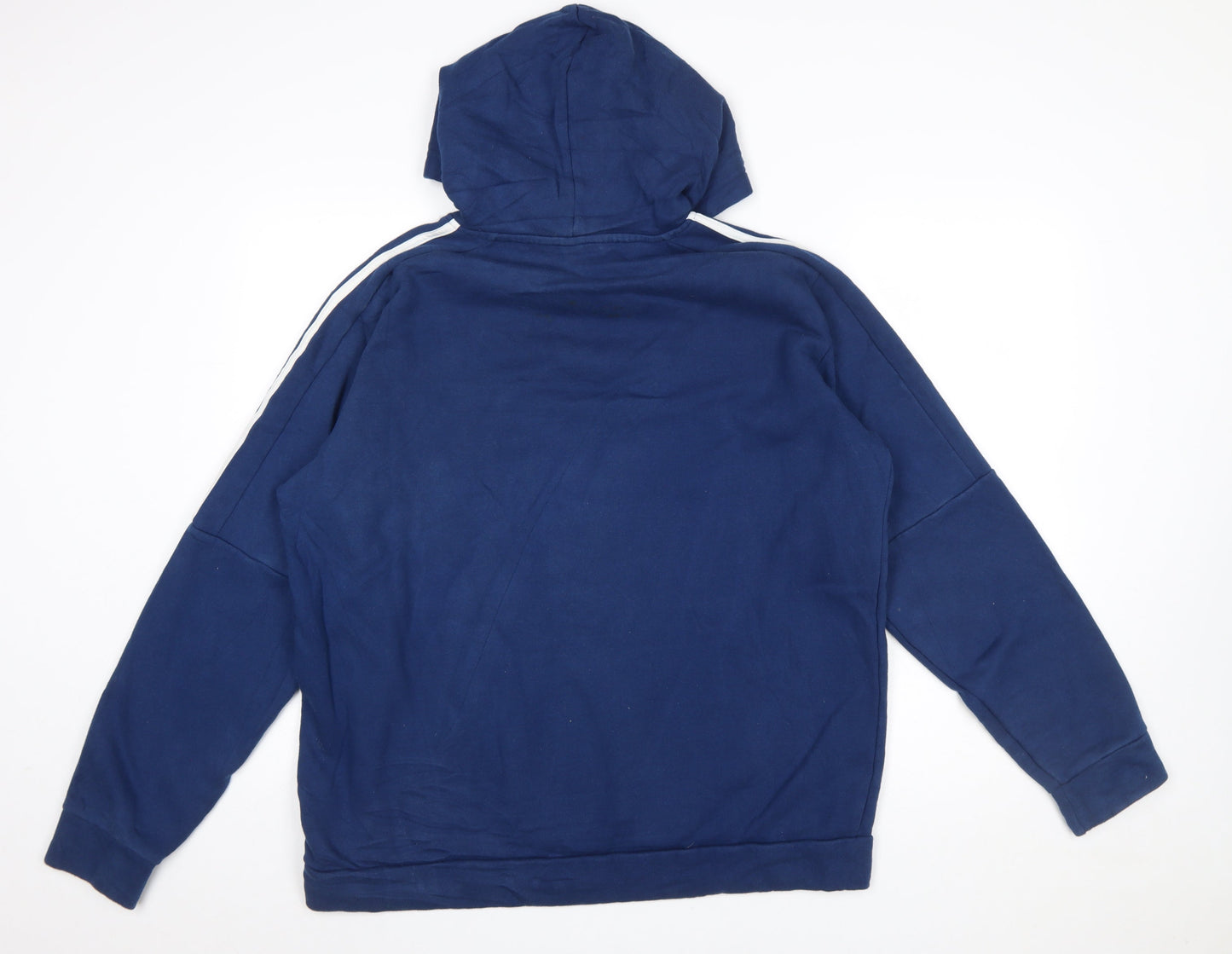 Mens UK Size L adidas Blue Pullover Hoodie