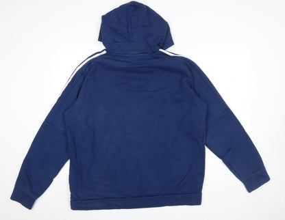 Mens UK Size L adidas Blue Pullover Hoodie