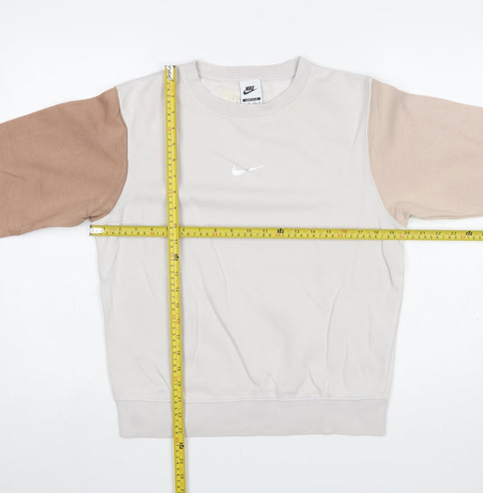 Womens UK Size XS Nike Beige Pullover Sweatshirt