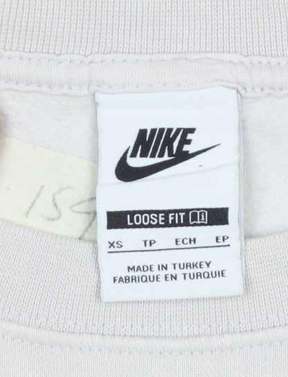 Womens UK Size XS Nike Beige Pullover Sweatshirt