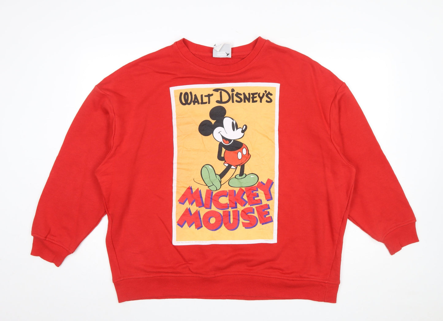 Womens UK Size L Disney Red Pullover Sweatshirt