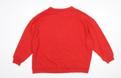 Womens UK Size L Disney Red Pullover Sweatshirt