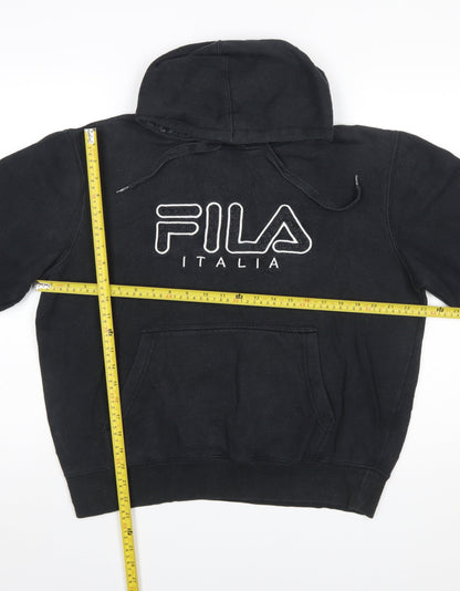 Mens UK Size L FILA Black Pullover Hoodie