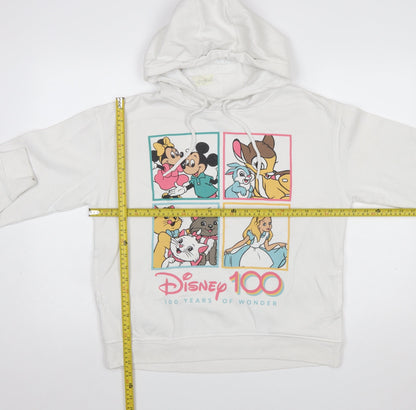 Womens UK Size S Primark White Pullover Hoodie