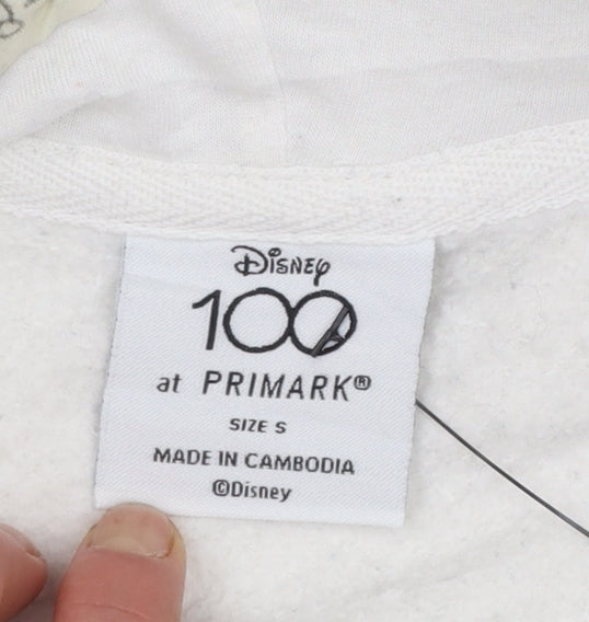 Womens UK Size S Primark White Pullover Hoodie