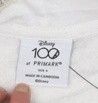 Womens UK Size S Primark White Pullover Hoodie