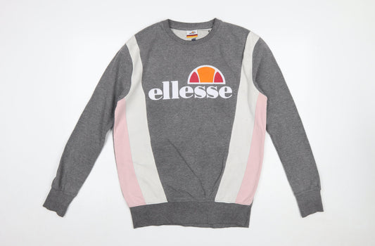 Womens UK Size 10 ellesse Grey Pullover Sweatshirt