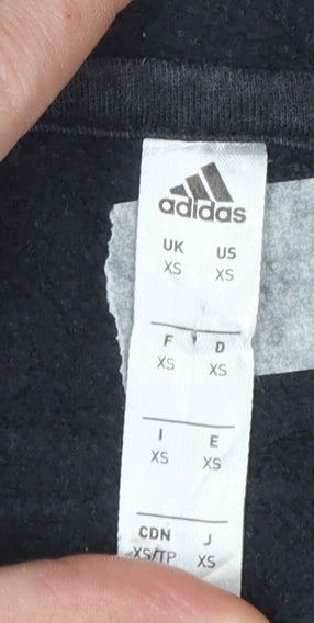 Mens UK Size XS adidas Black Pullover Hoodie