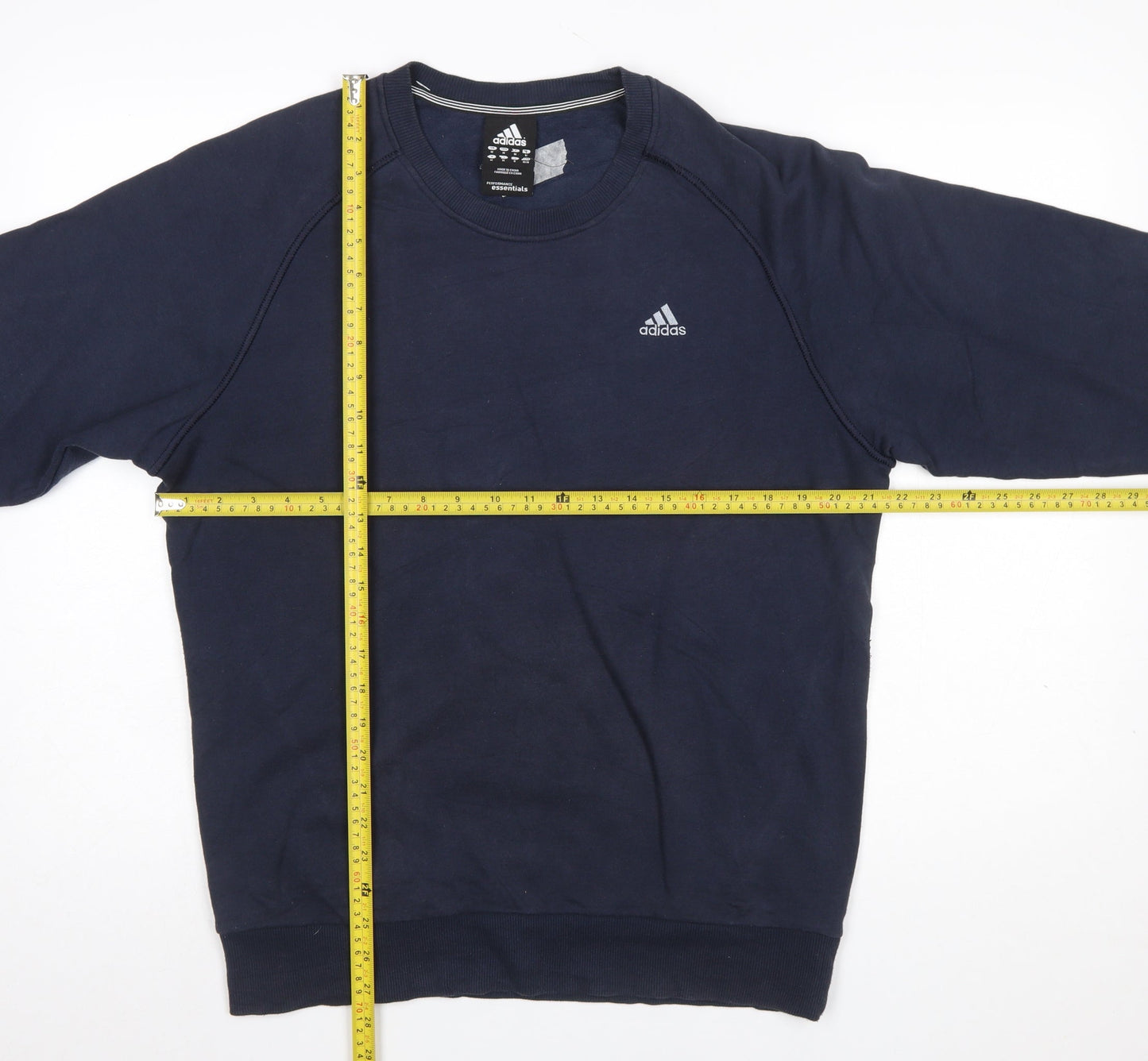 Mens UK Size M adidas Blue Pullover Sweatshirt
