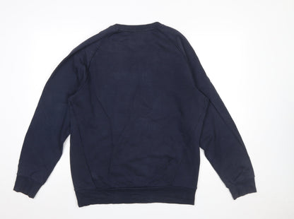 Mens UK Size M adidas Blue Pullover Sweatshirt