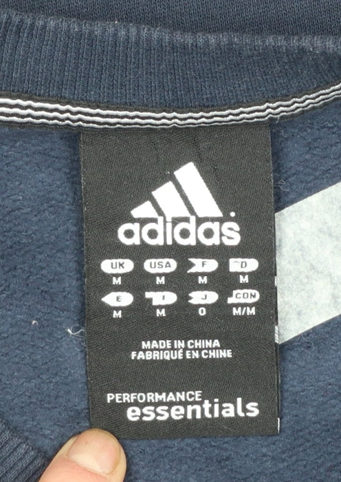 Mens UK Size M adidas Blue Pullover Sweatshirt