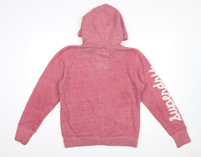 Womens UK Size XL Superdry Pink Full Zip Hoodie