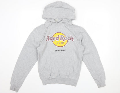 Womens UK Size S Hard Rock Cafe Grey Pullover Hoodie
