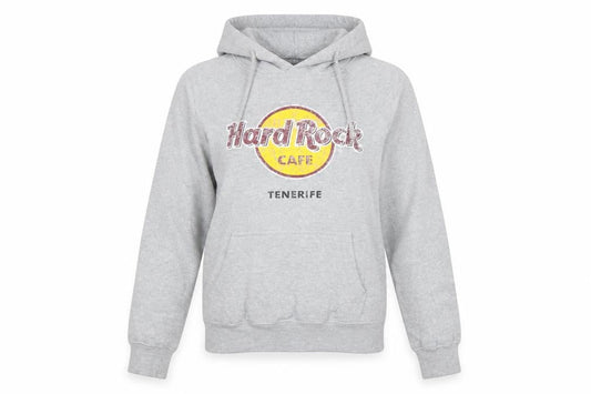 Womens UK Size S Hard Rock Cafe Grey Pullover Hoodie