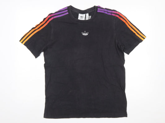 adidas Men's Black Short Sleeve Retro Sports T-Shirt Size M