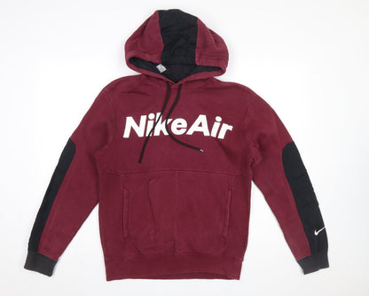 Mens UK Size XS Nike Red Pullover Hoodie