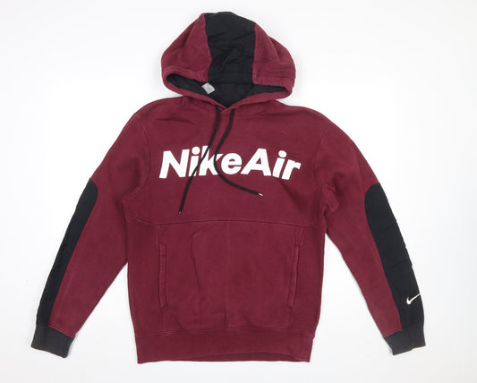 Mens UK Size XS Nike Red Pullover Hoodie