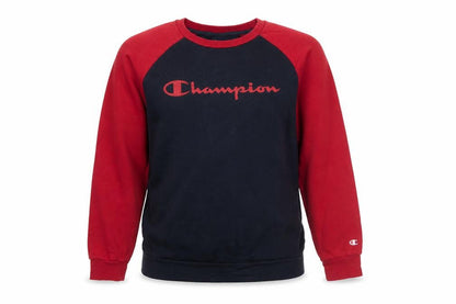 Champion Boys Navy Red XL 13-14 Years Crew Neck Pullover Sweatshirt