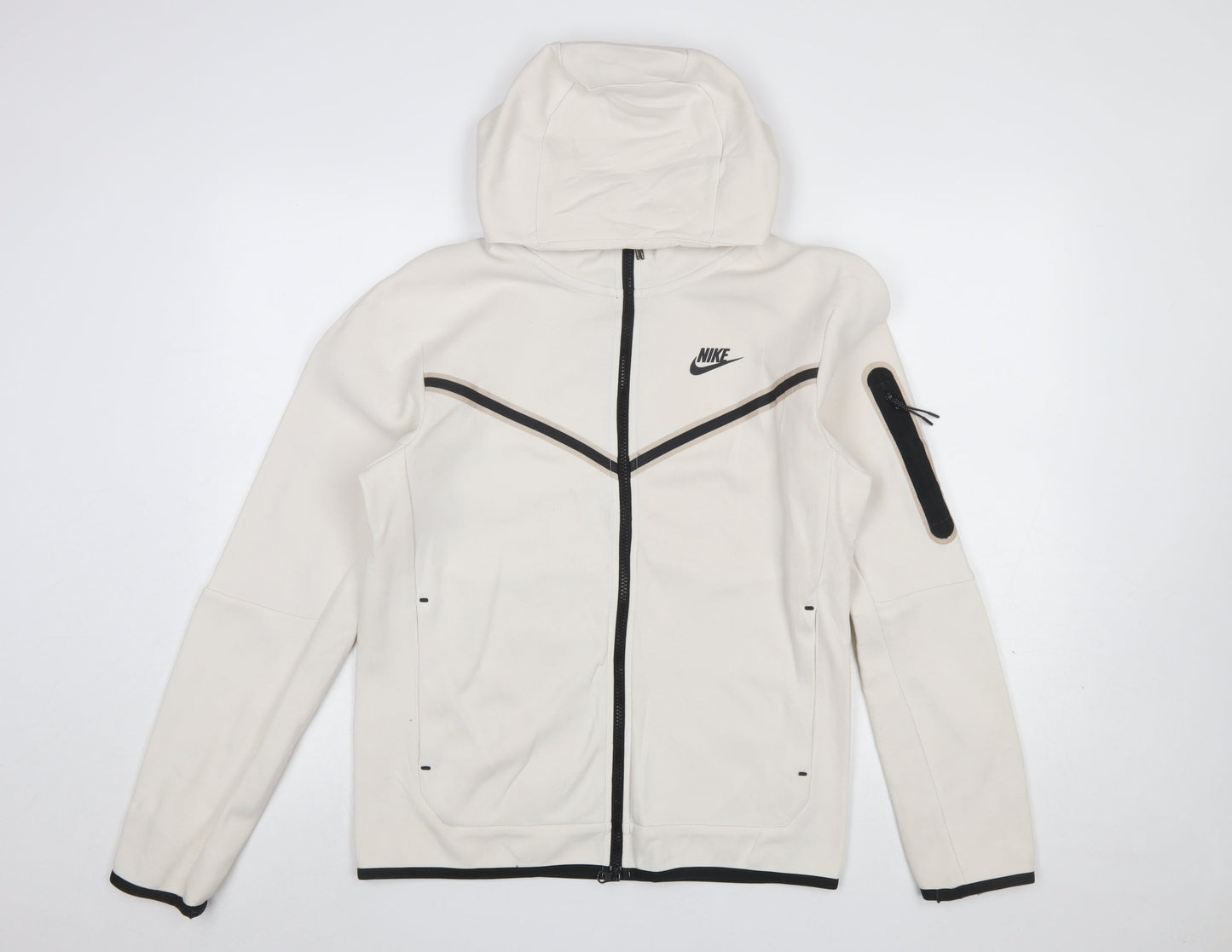 Mens UK Size S Nike Ivory Full Zip Hoodie
