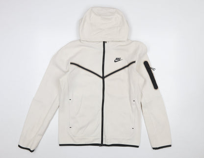 Mens UK Size S Nike Ivory Full Zip Hoodie