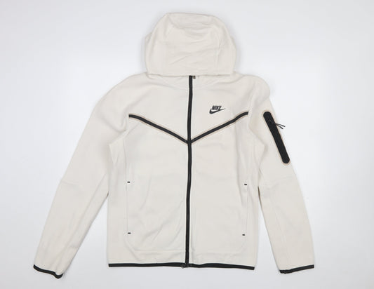 Mens UK Size S Nike Ivory Full Zip Hoodie