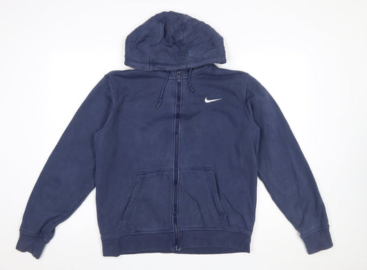 Mens UK Size M Nike Blue Full Zip Hoodie