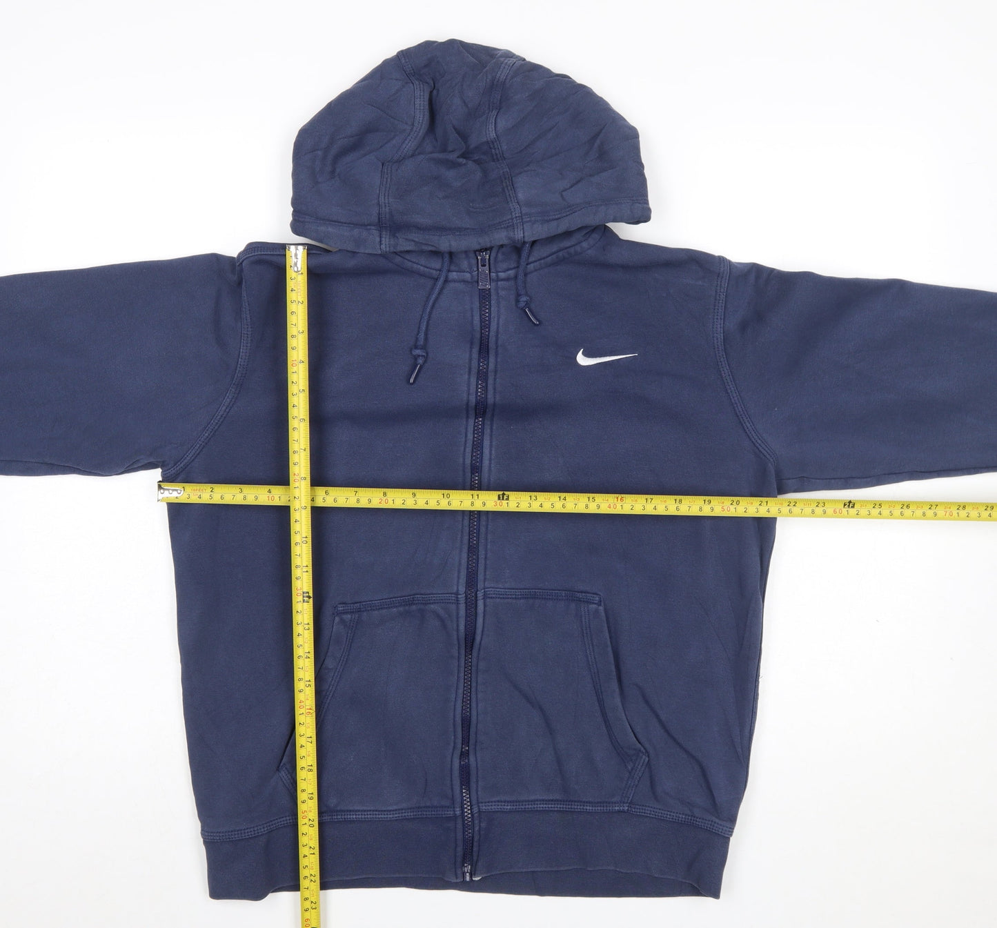 Mens UK Size M Nike Blue Full Zip Hoodie