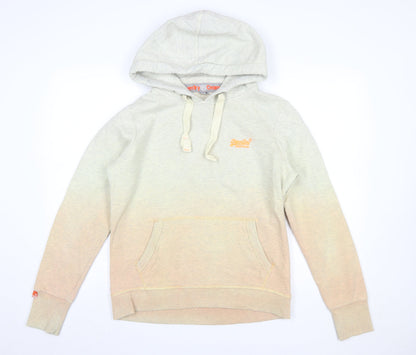 Womens UK Size L Superdry Beige Pullover Hoodie