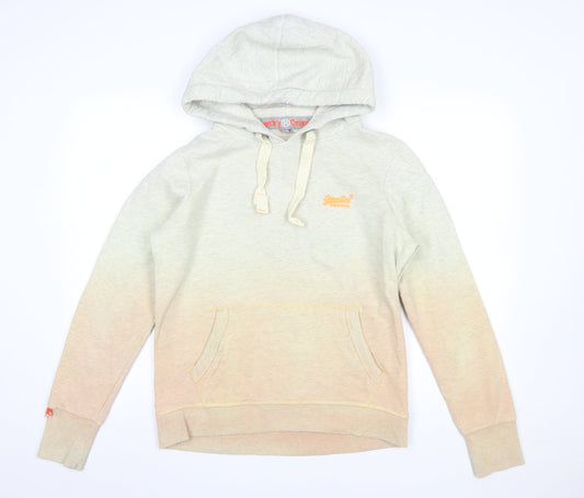 Womens UK Size L Superdry Beige Pullover Hoodie