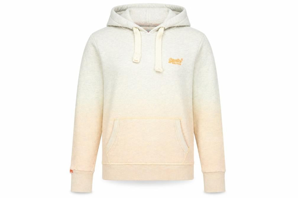 Womens UK Size L Superdry Beige Pullover Hoodie