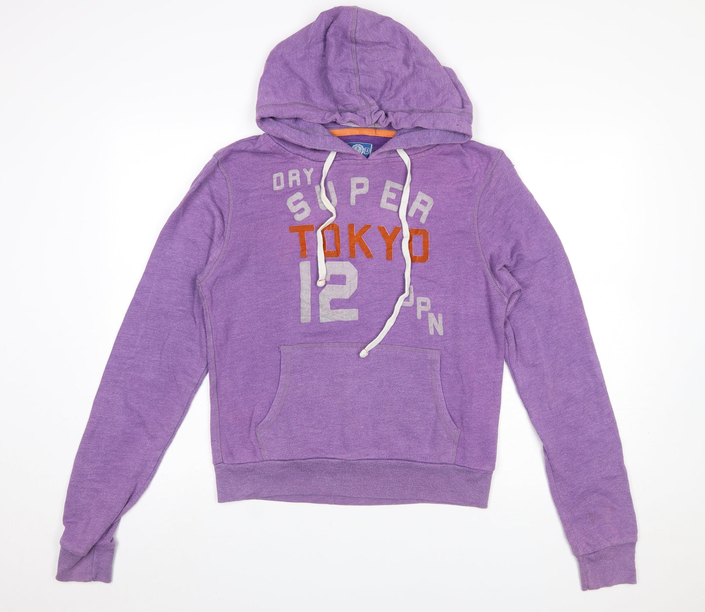 Womens UK Size L Superdry Purple Pullover Hoodie